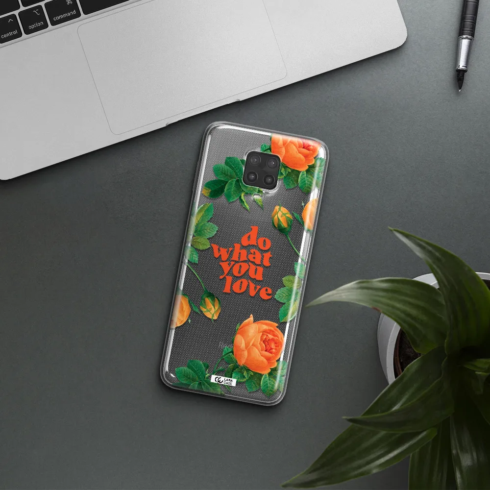 a close up of flowers Xiaomi Note 9 Pro Clear TPU Case