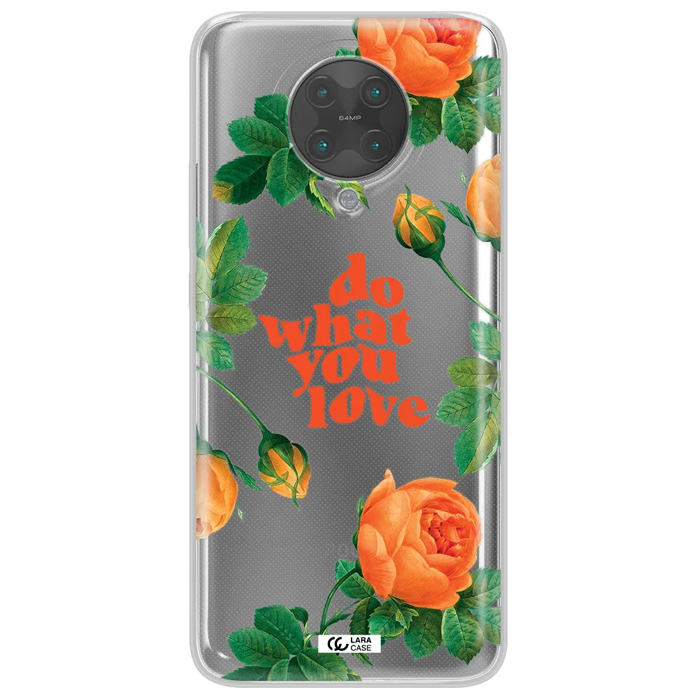 a close up of flowers Xiaomi Poco F2 Pro Clear TPU Case