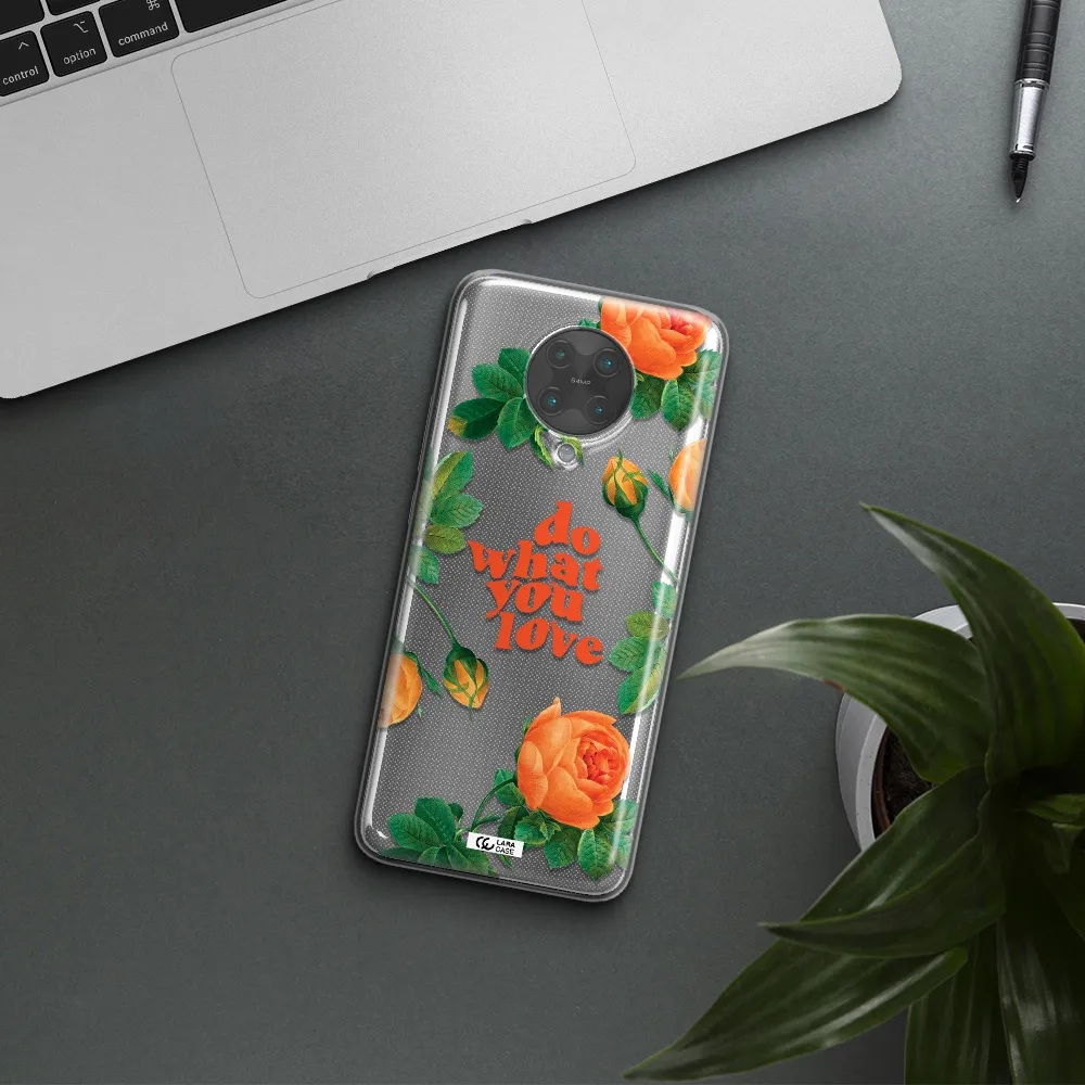 a close up of flowers Xiaomi Poco F2 Pro Clear TPU Case