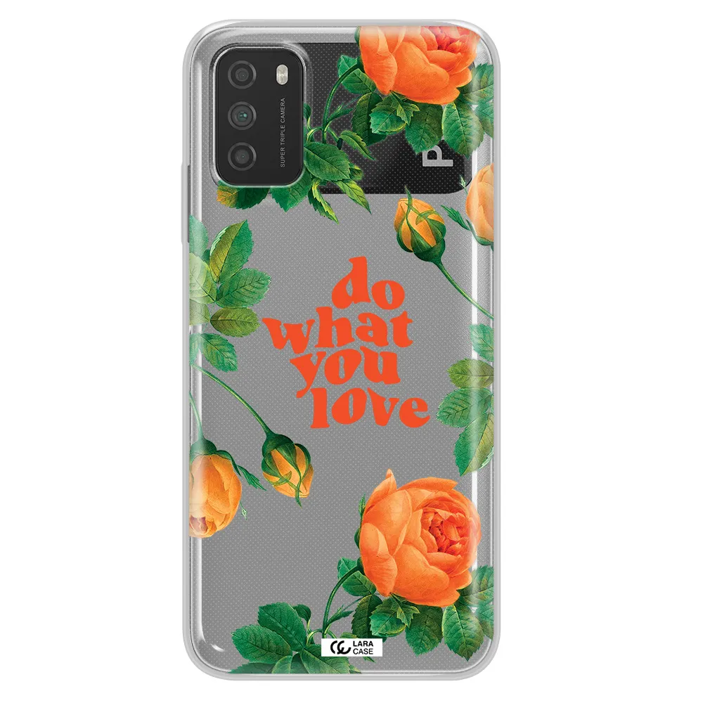 a close up of flowers Xiaomi Poco M3 Clear TPU Case