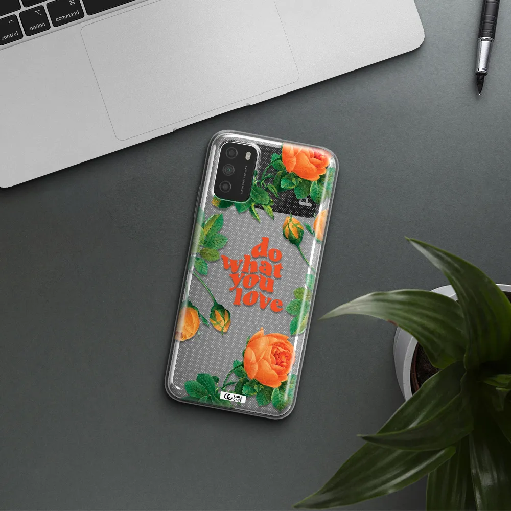 a close up of flowers Xiaomi Poco M3 Clear TPU Case