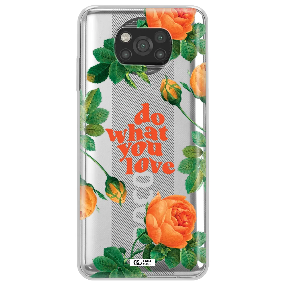 a close up of flowers Xiaomi Poco X3 Clear TPU Case