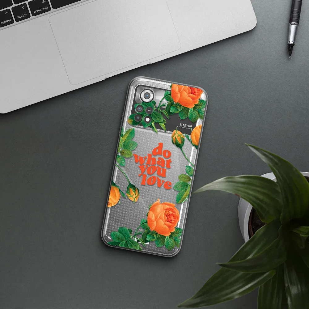 a close up of flowers Xiaomi Poco X4 Pro Clear TPU Case