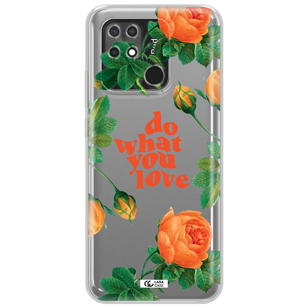 a close up of flowers Xiaomi Redmi 10C Clear TPU Case