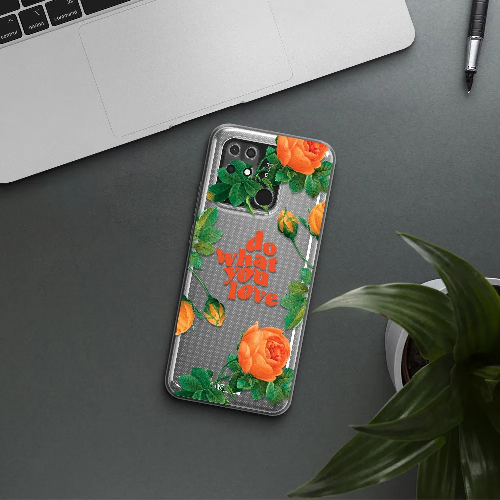 a close up of flowers Xiaomi Redmi 10C Clear TPU Case