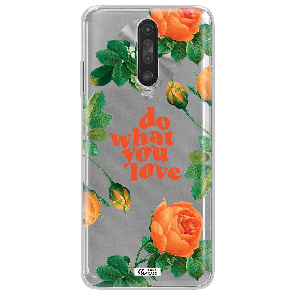 a close up of flowers Xiaomi Redmi K30 Clear TPU Case