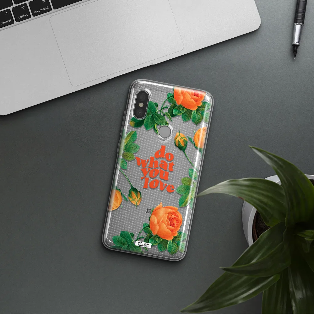 a close up of flowers Xiaomi Redmi Note 6 Pro Clear TPU Case