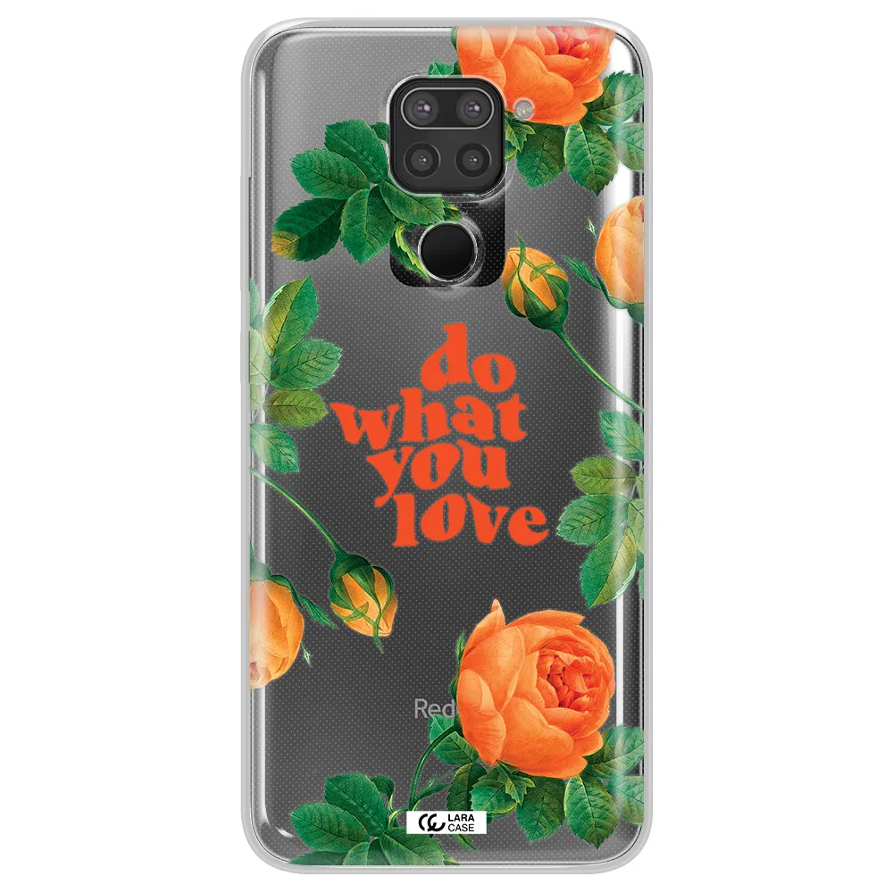 a close up of flowers Xiaomi Redmi Note 9 Clear TPU Case