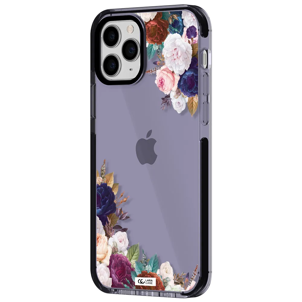 a corner of flowers with leaves Apple iPhone 11 pro impact Lilac Case