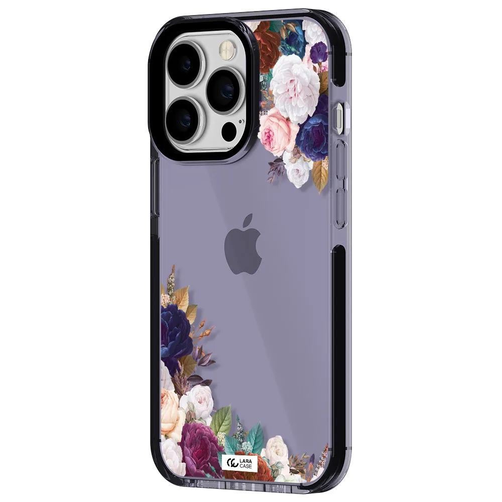 a corner of flowers with leaves Apple iPhone 13 Pro impact Lilac Case