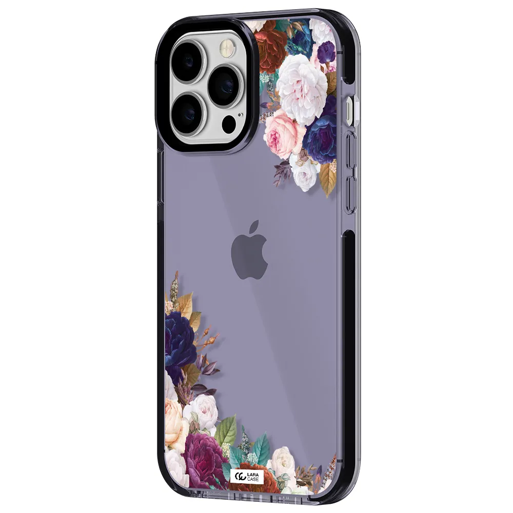 a corner of flowers with leaves Apple iPhone 13 Pro Max impact Lilac Case