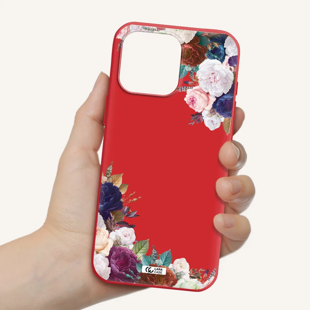 A Corner Of Flowers With Leaves Apple Iphone 16 Pro Max Silicone Stone Case