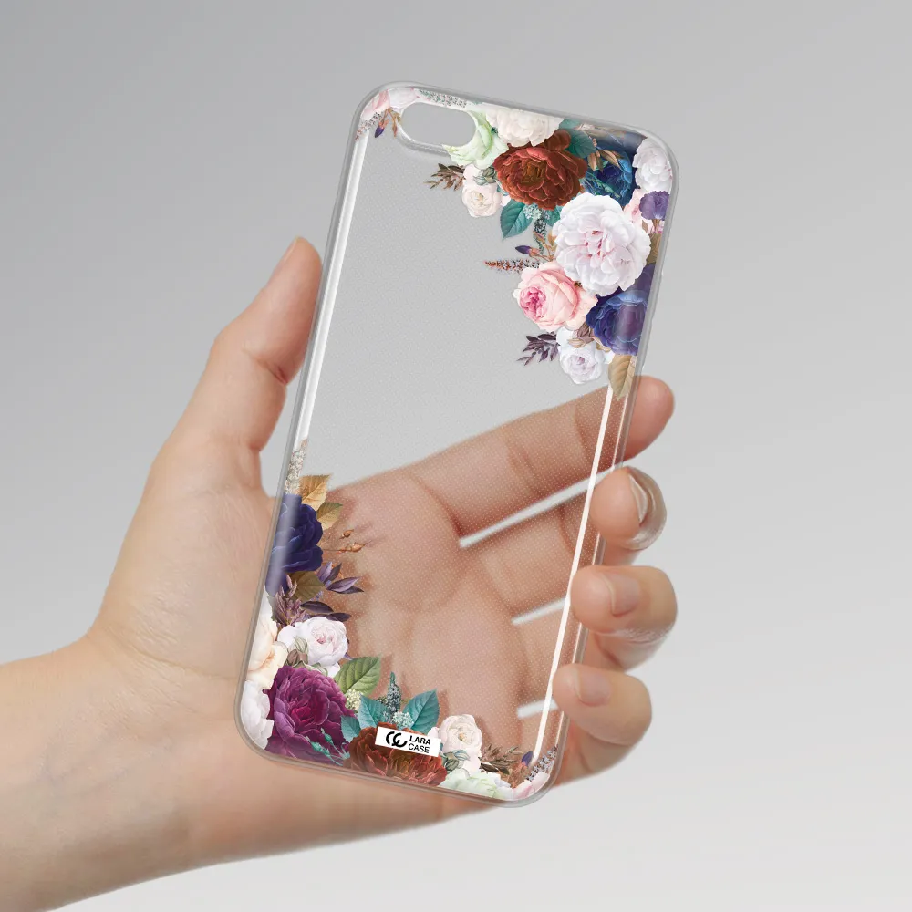 a corner of flowers with leaves Apple iPhone 6S Clear TPU Case