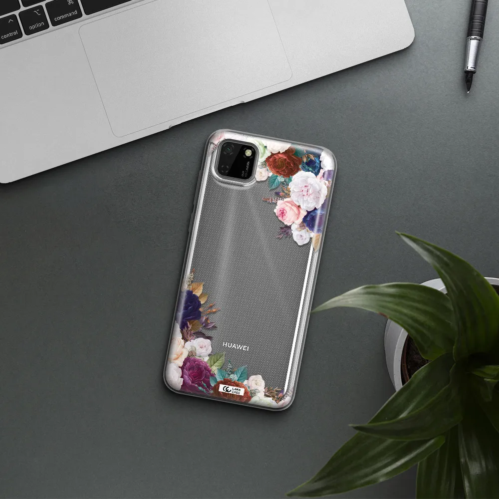 a corner of flowers with leaves Huawei Honor 9S Clear TPU Case