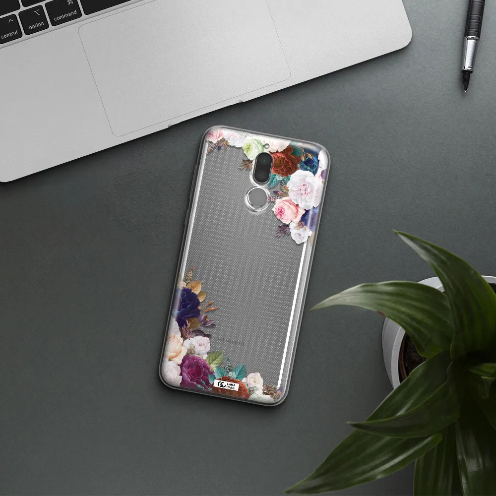 a corner of flowers with leaves Huawei Mate 10 Lite Clear TPU Case