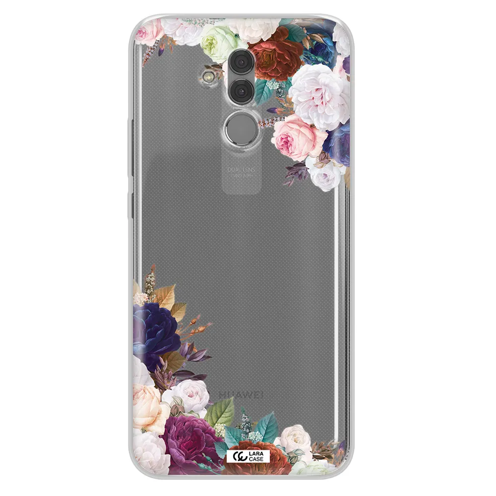 a corner of flowers with leaves Huawei Mate 20 Lite Clear TPU Case
