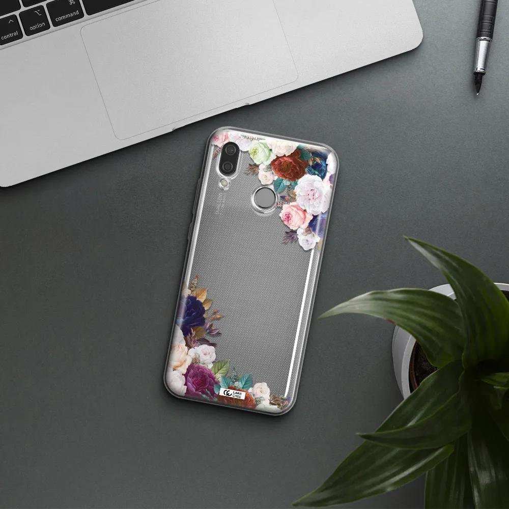 a corner of flowers with leaves Huawei P20 Lite Clear TPU Case