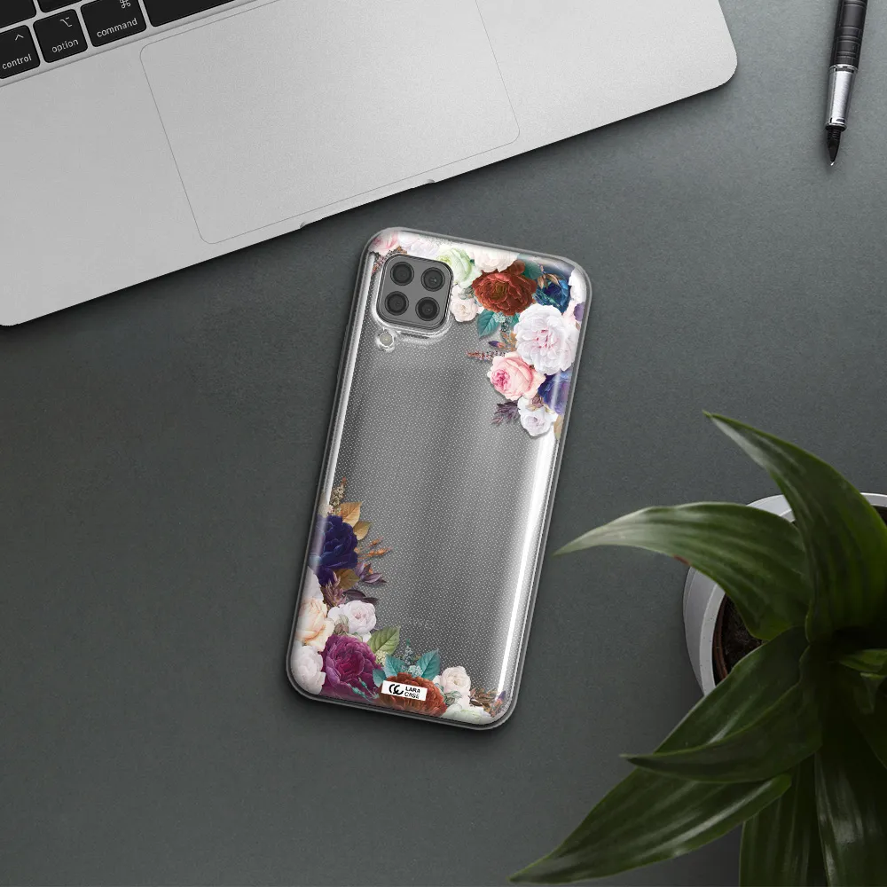 a corner of flowers with leaves Huawei P40 Lite Clear TPU Case