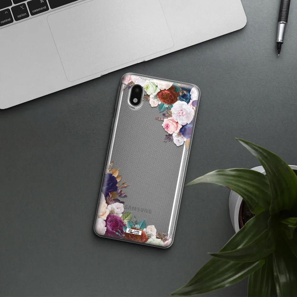 A Corner Of Flowers With Leaves Samsung A01 Core Clear Tpu Case
