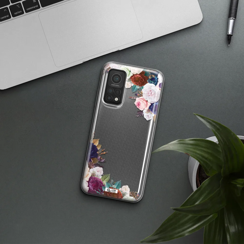 a corner of flowers with leaves Xiaomi Mi 10T Clear TPU Case