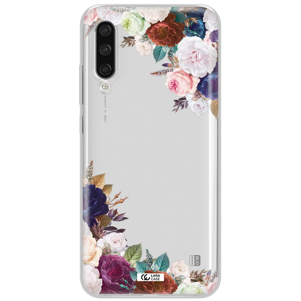 A Corner Of Flowers With Leaves Xiaomi Mi A3 Clear Tpu Case