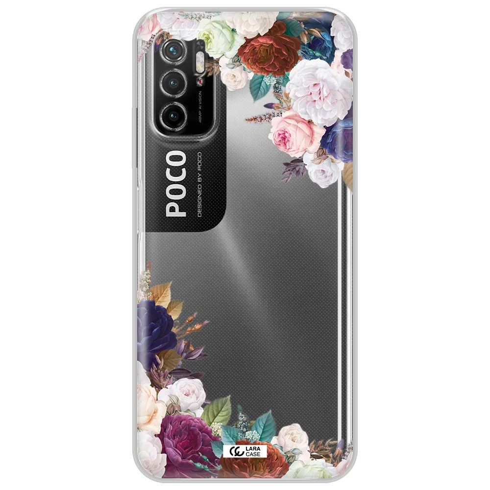 A Corner Of Flowers With Leaves Xiaomi Poco M3 Pro Clear Tpu Case