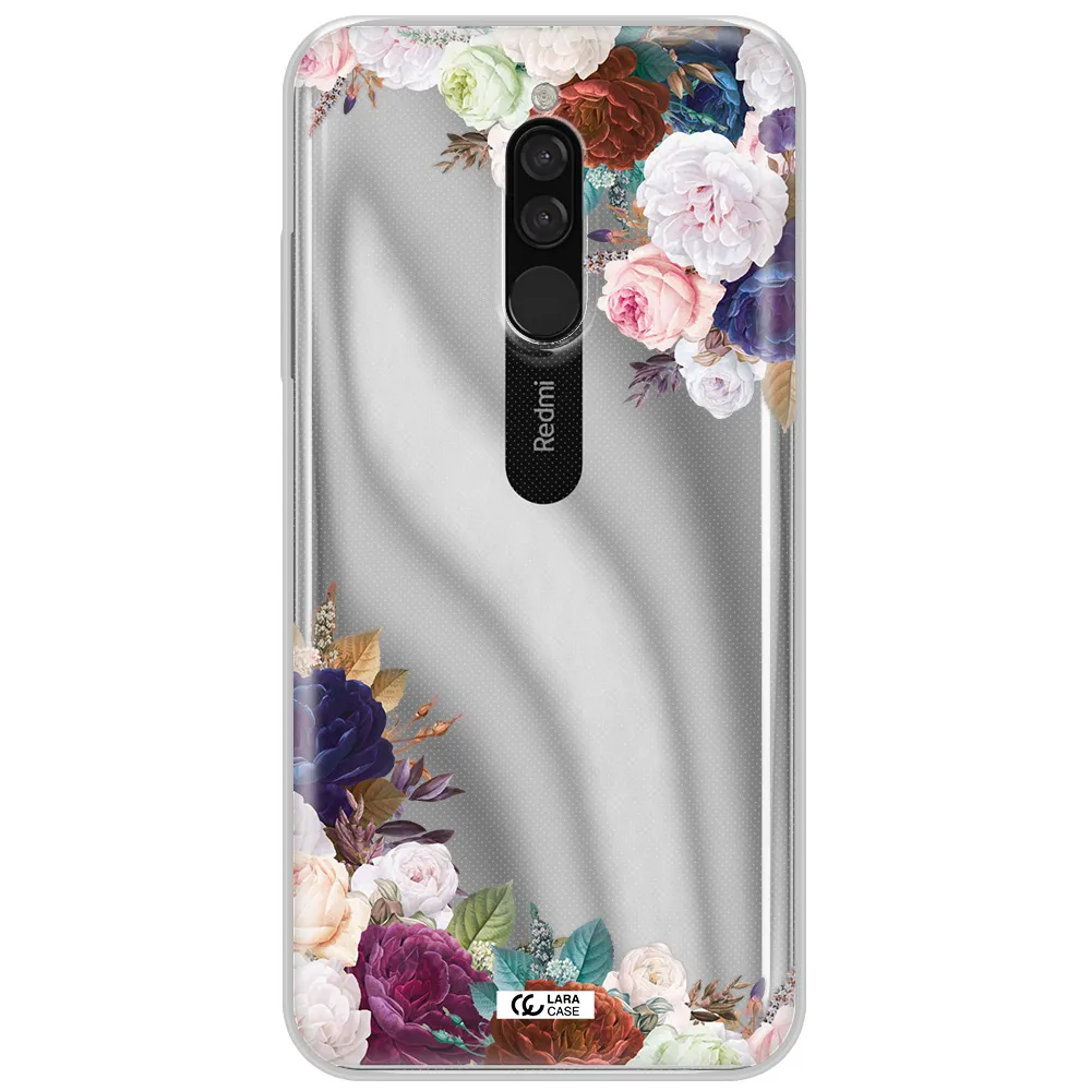 A Corner Of Flowers With Leaves Xiaomi Redmi 8 Clear Tpu Case
