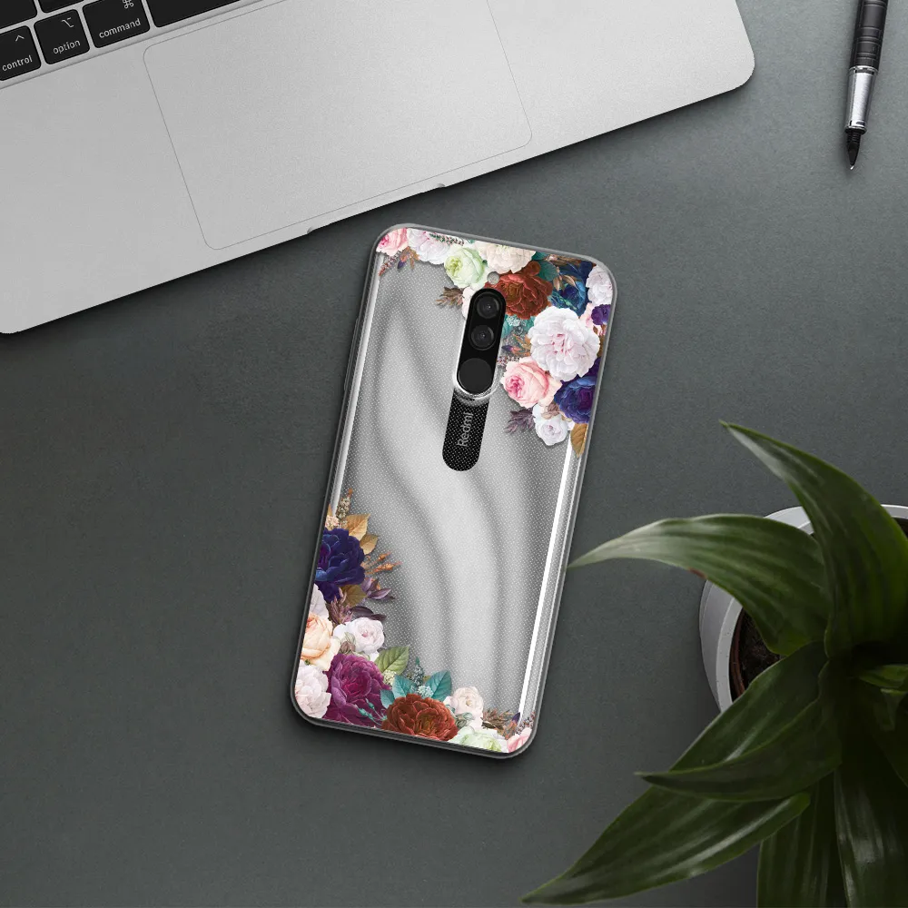 A Corner Of Flowers With Leaves Xiaomi Redmi 8 Clear Tpu Case