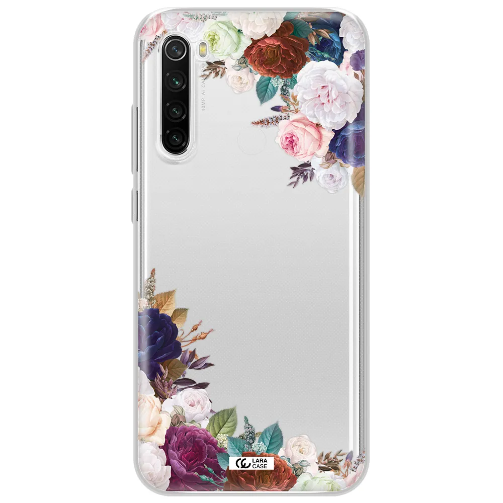 A Corner Of Flowers With Leaves Xiaomi Redmi Note 8T Clear Tpu Case
