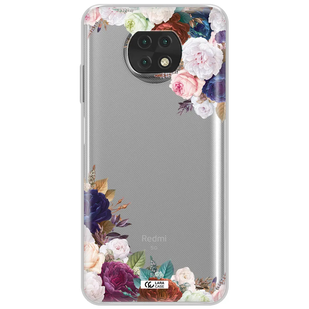 A Corner Of Flowers With Leaves Xiaomi Redmi Note 9T Clear Tpu Case