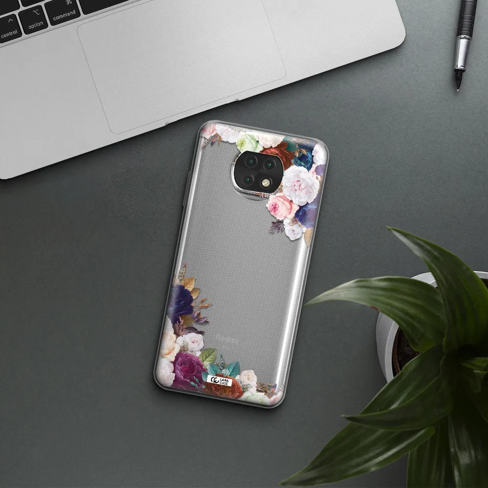 A Corner Of Flowers With Leaves Xiaomi Redmi Note 9T Clear Tpu Case