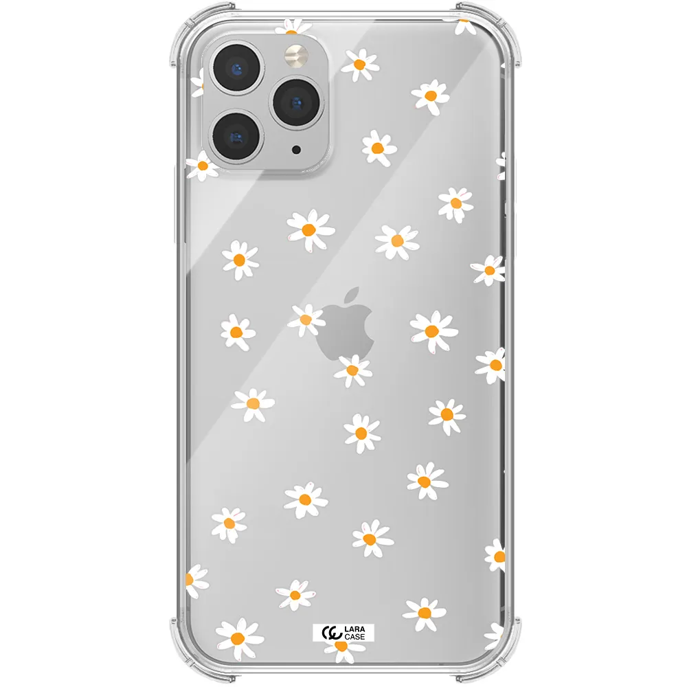a white background with orange dots Apple iPhone 11 pro max Clear PC Case