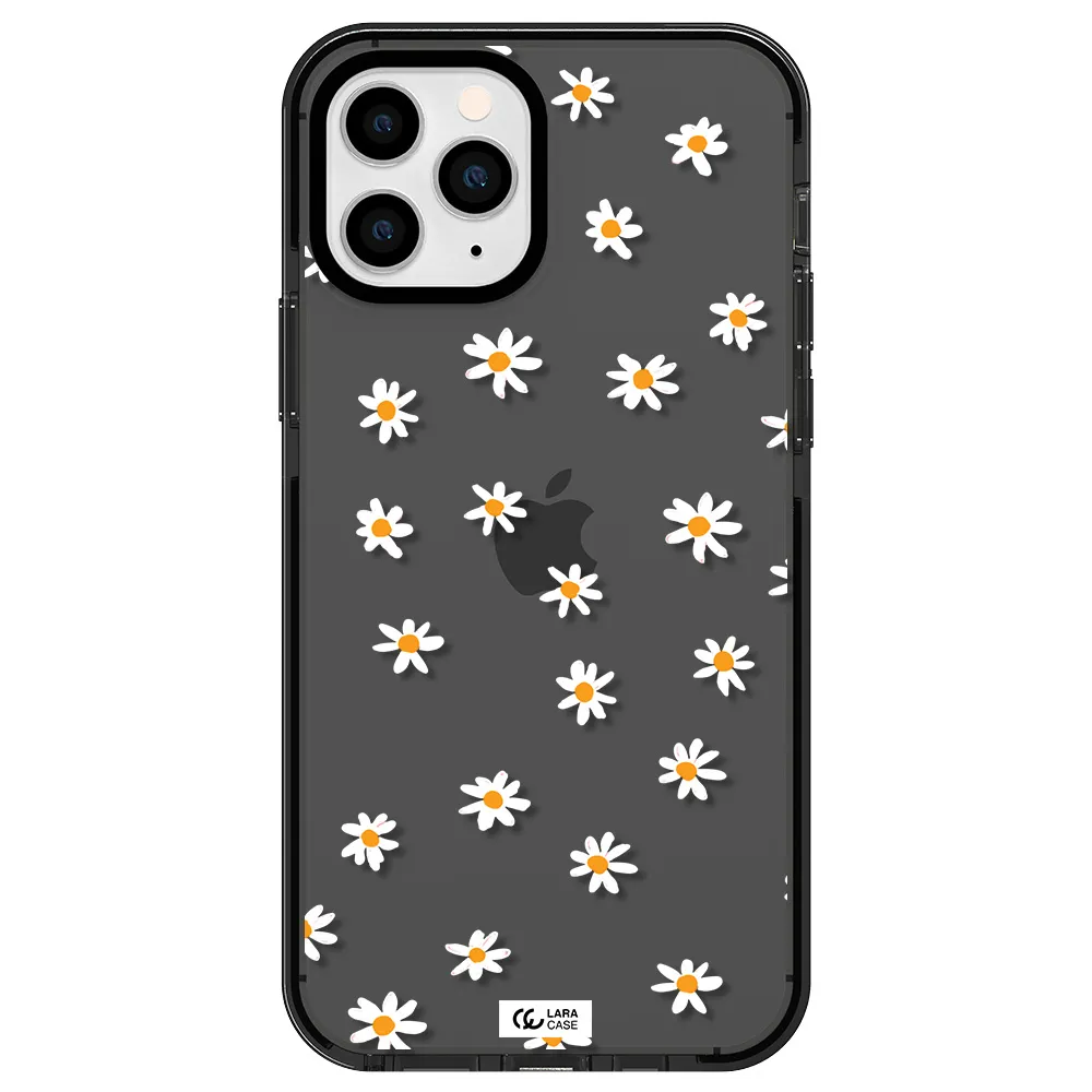 a white background with orange dots Apple iPhone 11 pro max impact Smoke Black Case