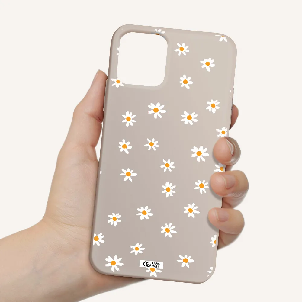 a white background with orange dots Apple iPhone 11 pro max Silicone Stone Case