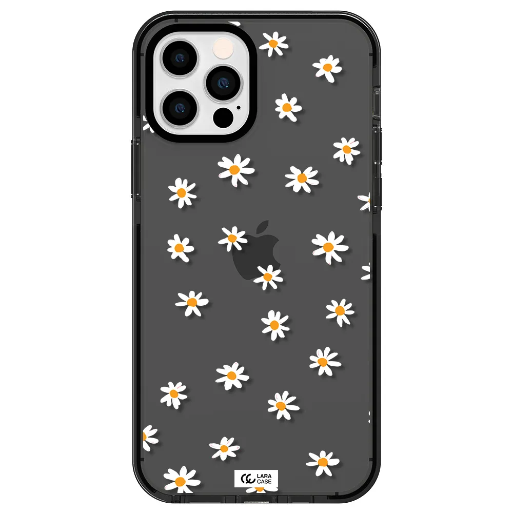 a white background with orange dots Apple iPhone 12 pro impact Smoke Black Case