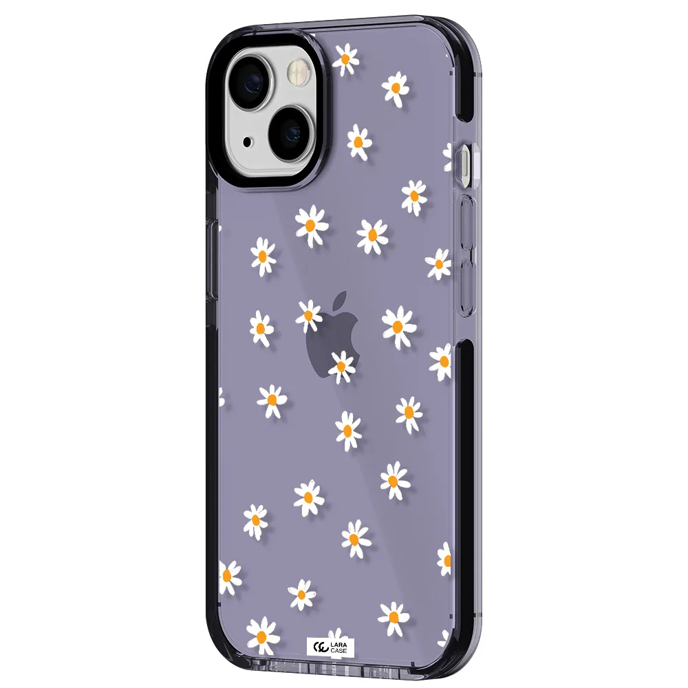 a white background with orange dots Apple iPhone 13 impact Lilac Case