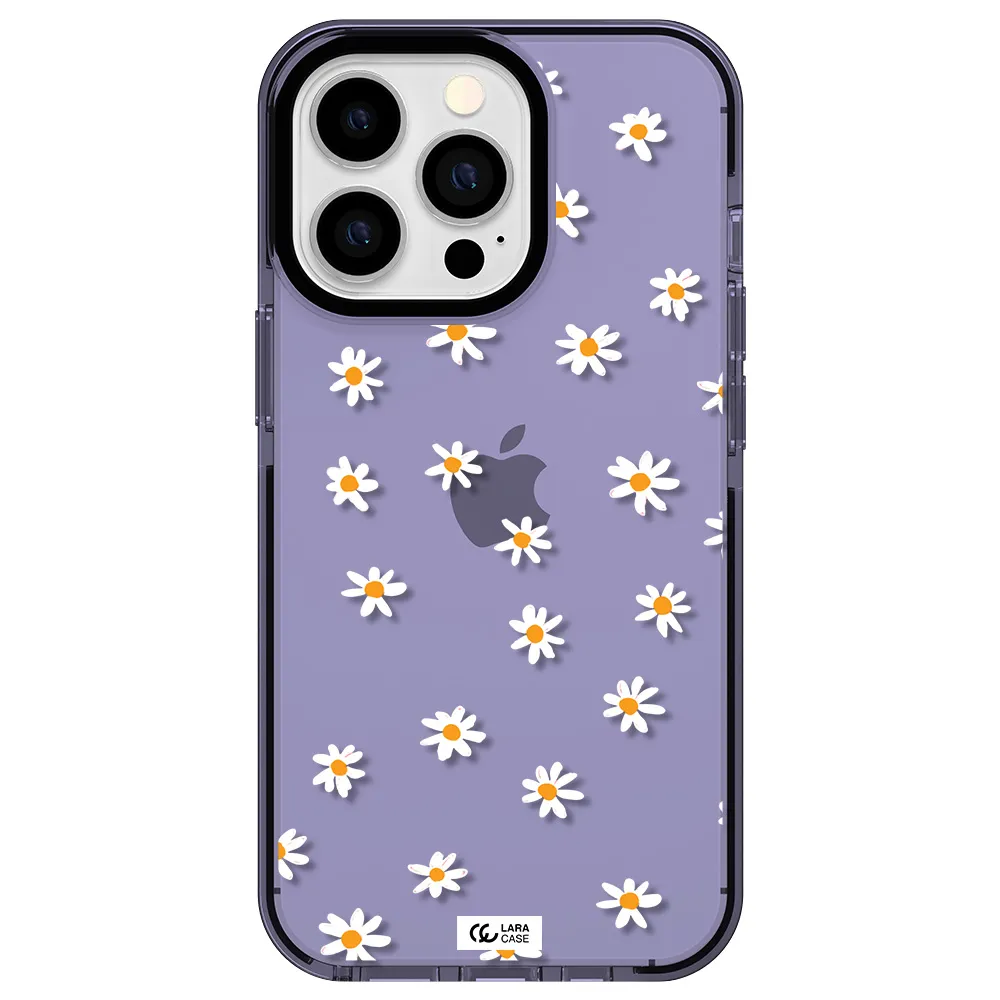 a white background with orange dots Apple iPhone 13 Pro impact Lilac Case
