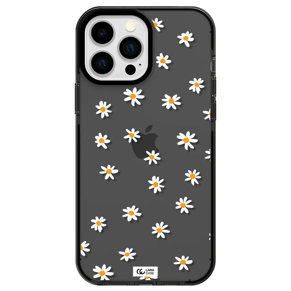 a white background with orange dots Apple iPhone 13 Pro Max impact Smoke Black Case