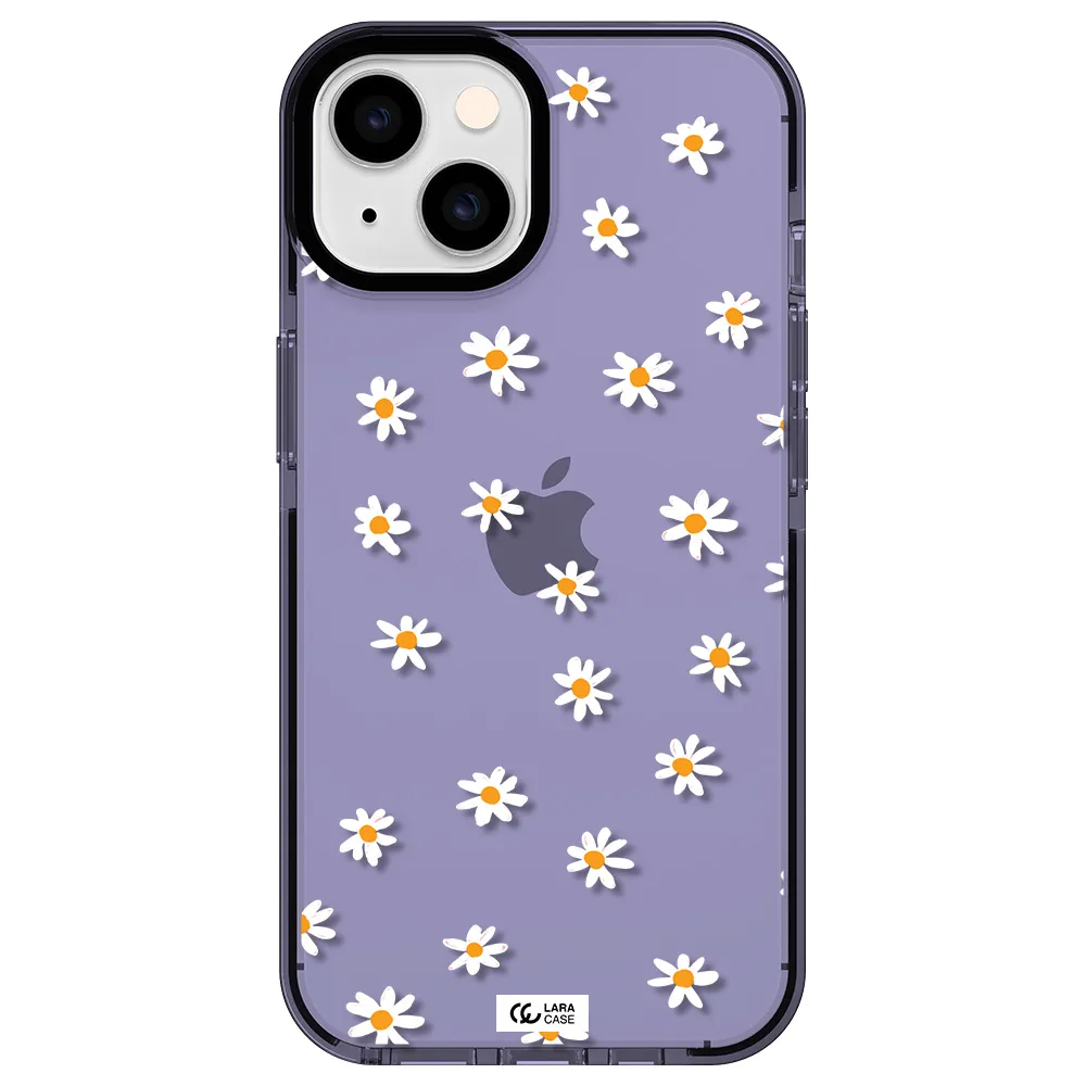 a white background with orange dots Apple iPhone 14 impact Lilac Case