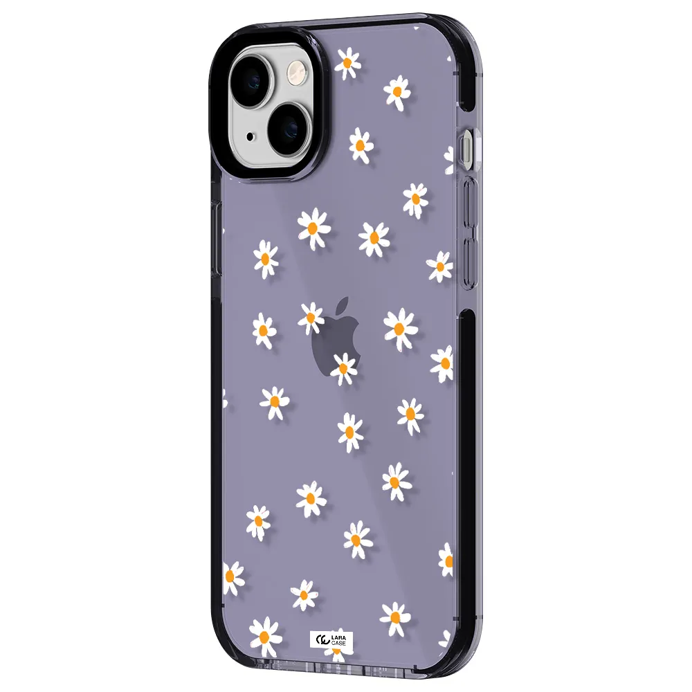 a white background with orange dots Apple iPhone 14 plus impact Lilac Case