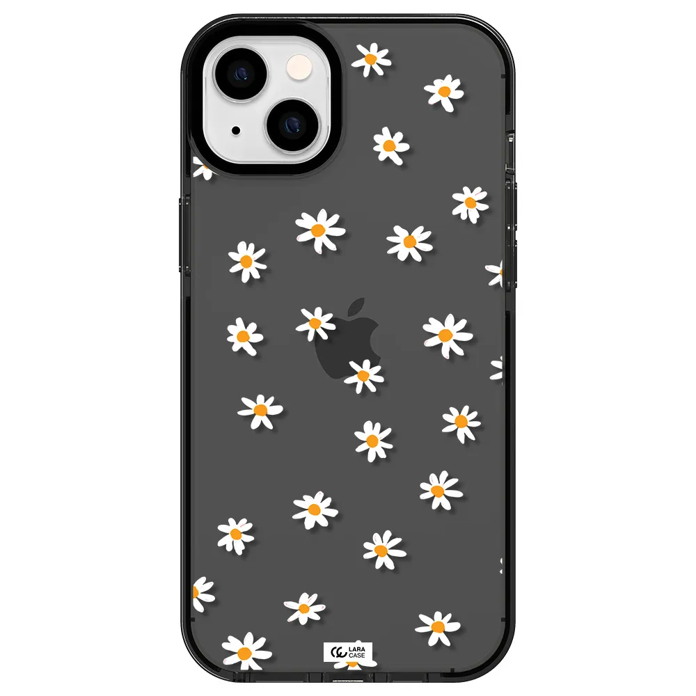 a white background with orange dots Apple iPhone 14 plus impact Smoke Black Case