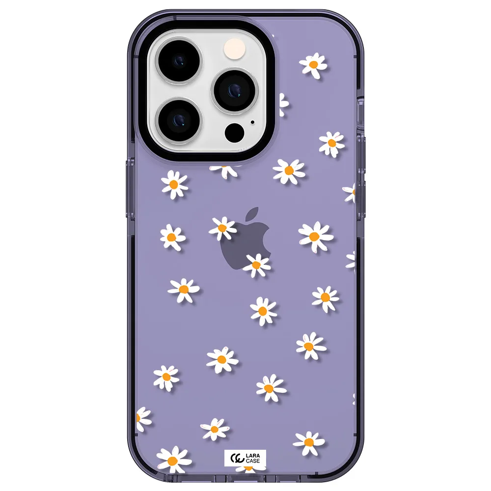 a white background with orange dots Apple iPhone 14 pro impact Lilac Case