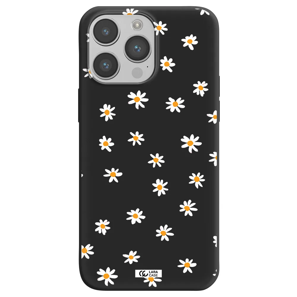 a white background with orange dots Apple iPhone 14 pro max Silicone black Case