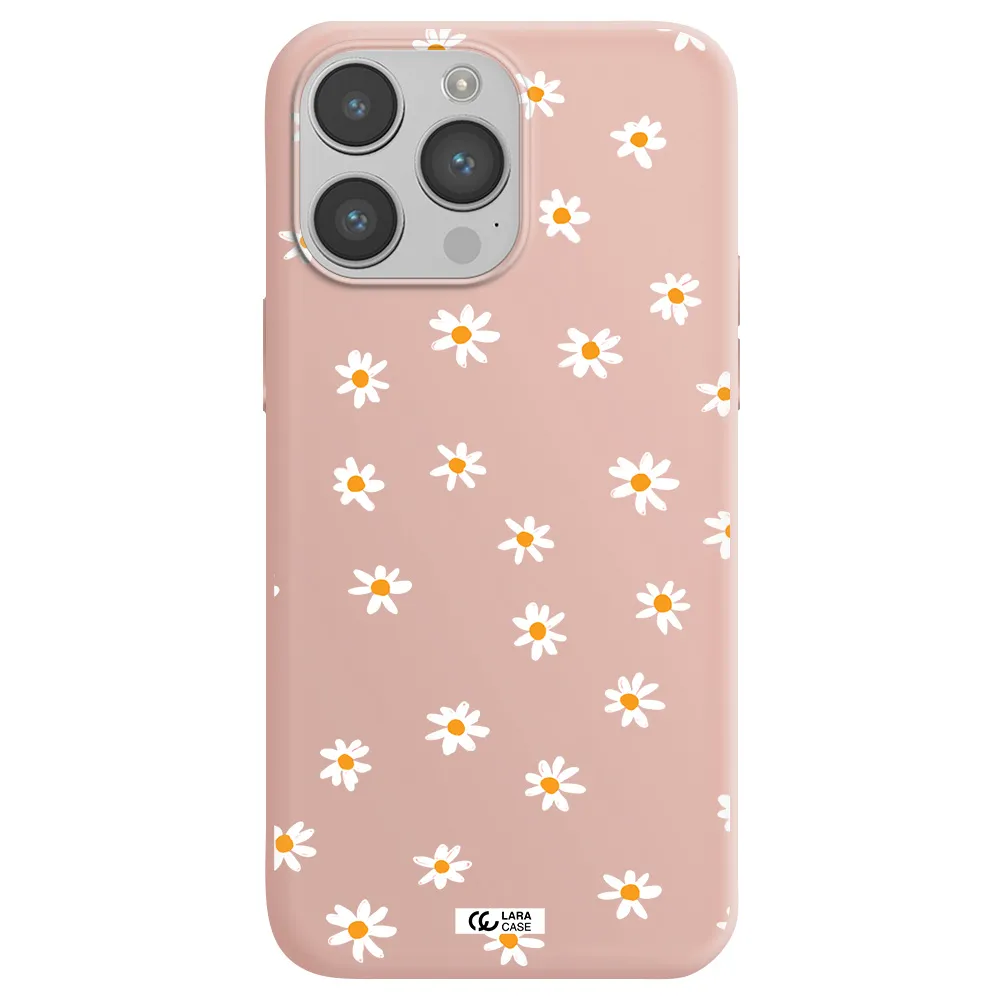 a white background with orange dots Apple iPhone 14 pro max Silicone pastel pink Case