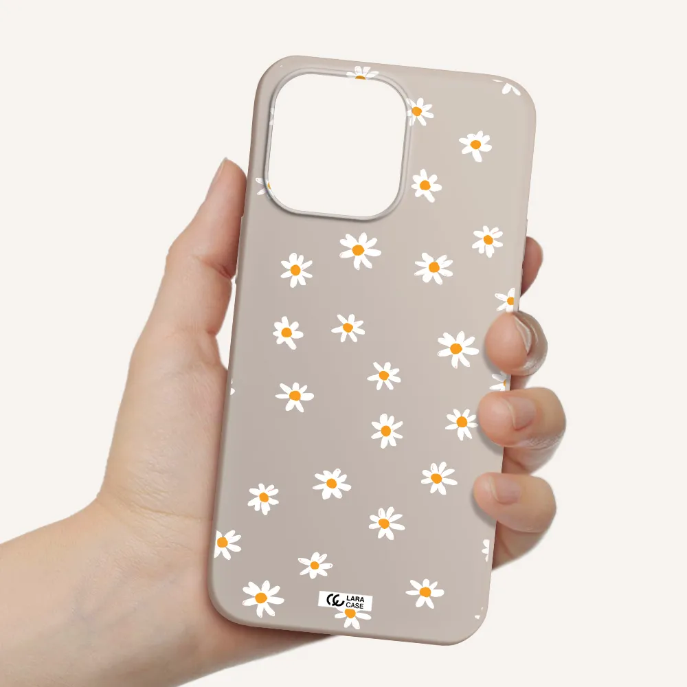a white background with orange dots Apple iPhone 14 pro Silicone Stone Case