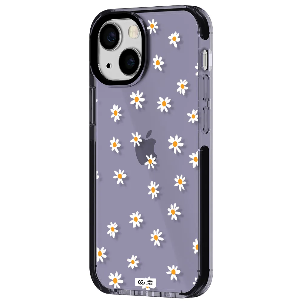 a white background with orange dots Apple iPhone 15 impact Lilac Case
