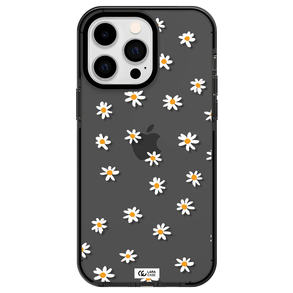 a white background with orange dots Apple iPhone 15 Pro Max impact Smoke Black Case