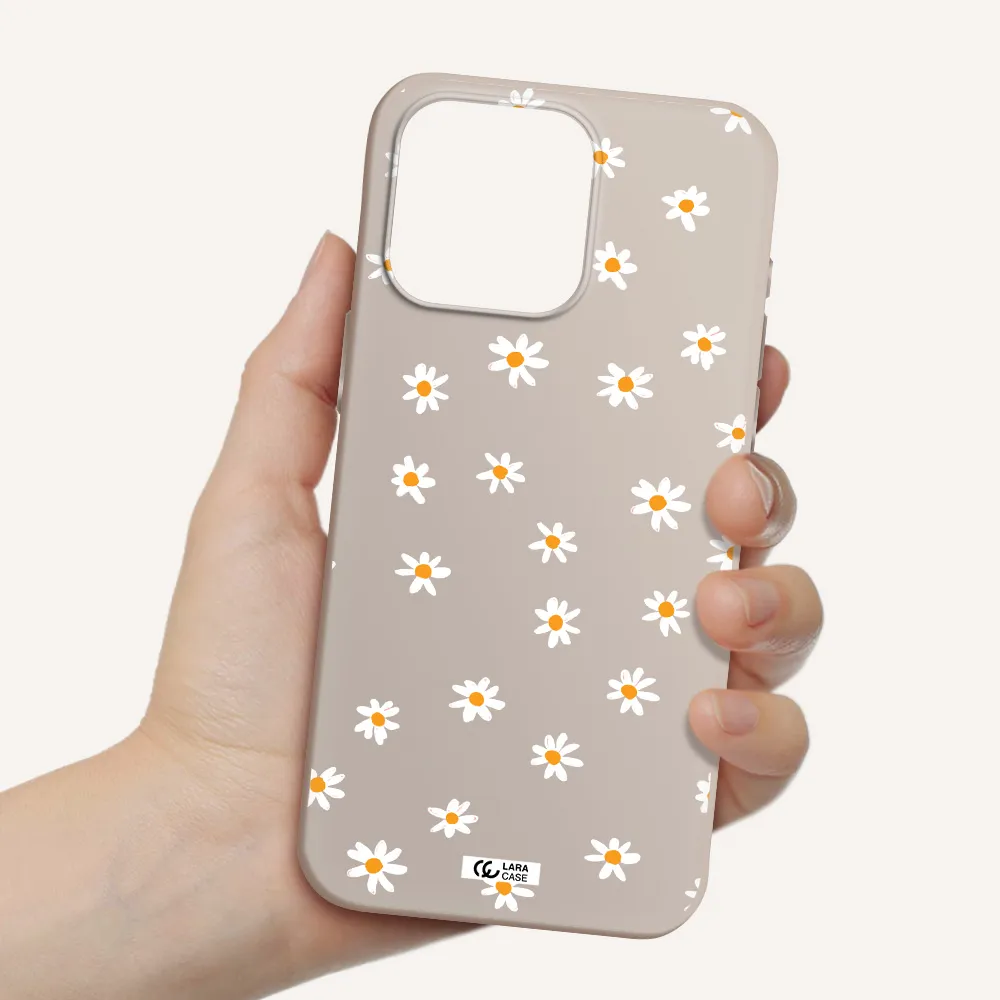 a white background with orange dots Apple Iphone 15 Pro max Silicone Stone Case