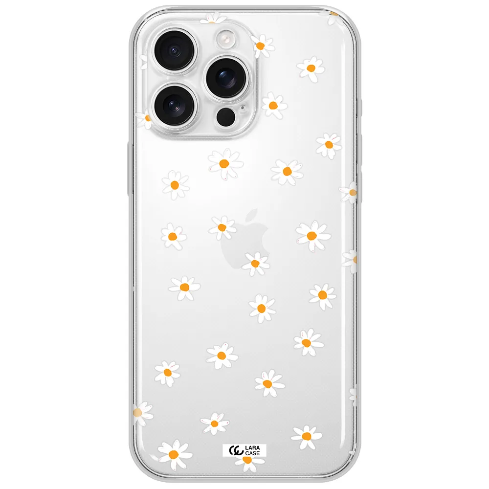 A White Background With Orange Dots Apple Iphone 16 Pro Max Clear Tpu Case