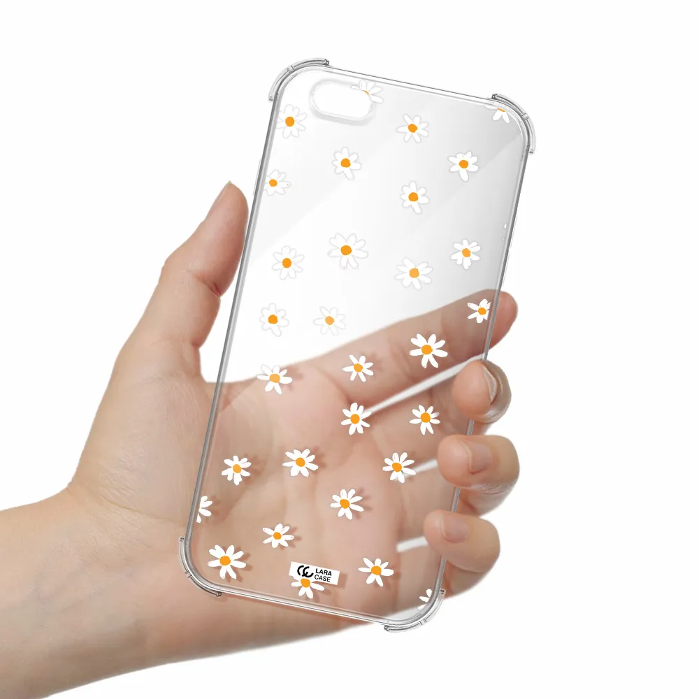 a white background with orange dots Apple iPhone 6 plus Clear PC Case